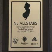 NJ ALLSTARS will be exchanging one of theses plaques with each opponent before the game as a memento of the occasion, much the same as teams in the World Cup.